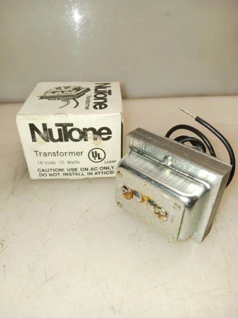 Nuevo Transformador Nutone 16V 10 Vatios Para Timbre/Intercomunicador 101-T