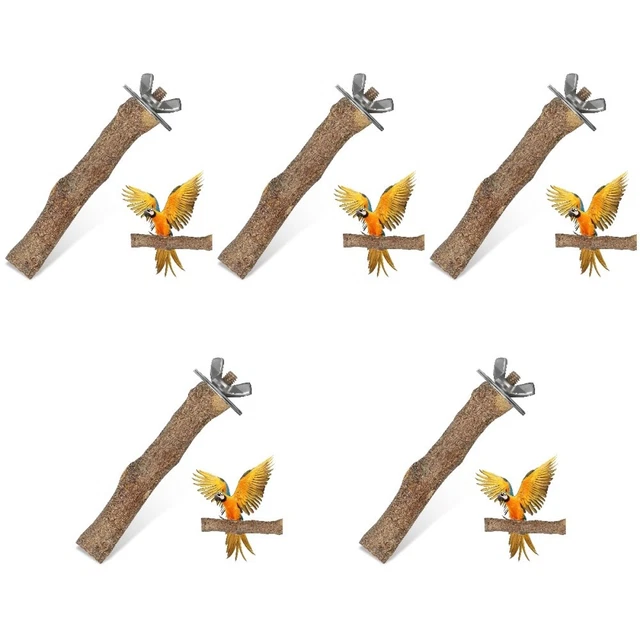 5 PCS bird perches wood for large birds Vogelstangen Für Nymphensittiche Voge