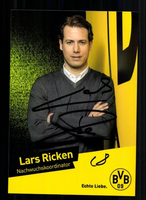 LARS RICKEN AUTOGRAMMKARTE Borussia Dortmund 2013-14 Original Signiert ...