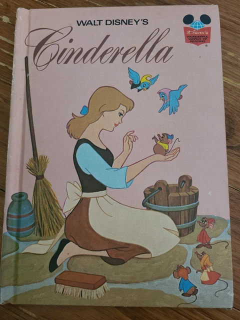 Vintage 1974 Walt Disney's Cinderella Hardcover Book Wonderful World of Reading