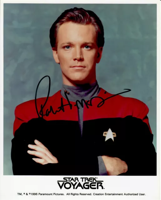 Autografo originale Robert Duncan McNeill di Star Trek, foto vera 20x25 cm
