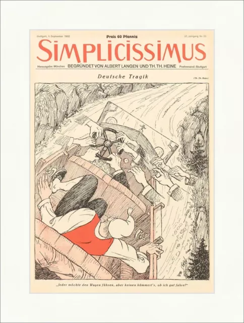 Titelseite der Nummer 23 von 1932 Thomas Theodor Heine Simplicissimus 1920