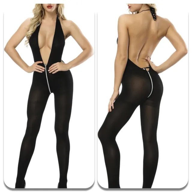 SeXy Damen Body Bodysuit Unterwäsche Dessous Bodystocking Teddy Catsuit Overall