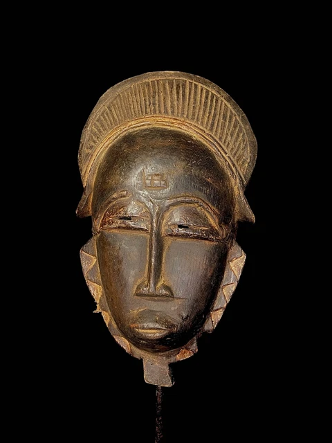 carved wood tribal mask african Carved wooden art masks gouro yu- Mask-5268