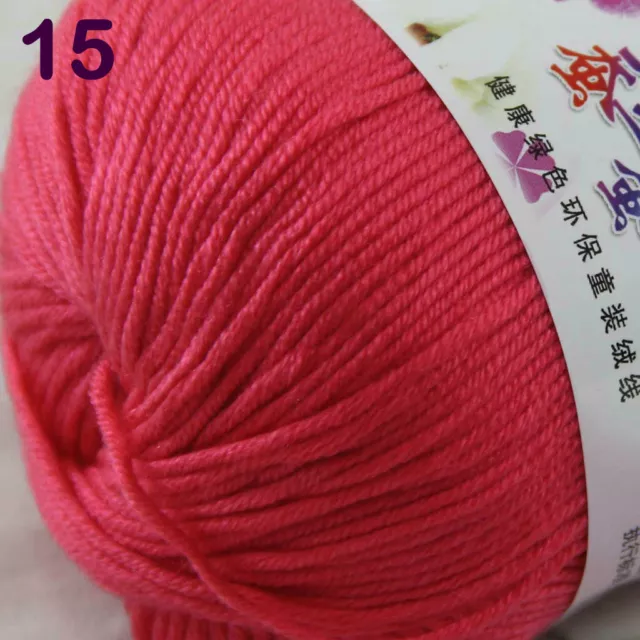 Sale 1 Skeinsx50g Cashmere Silk Wool Children Hand Knit Blankets Crochet Yarn 15