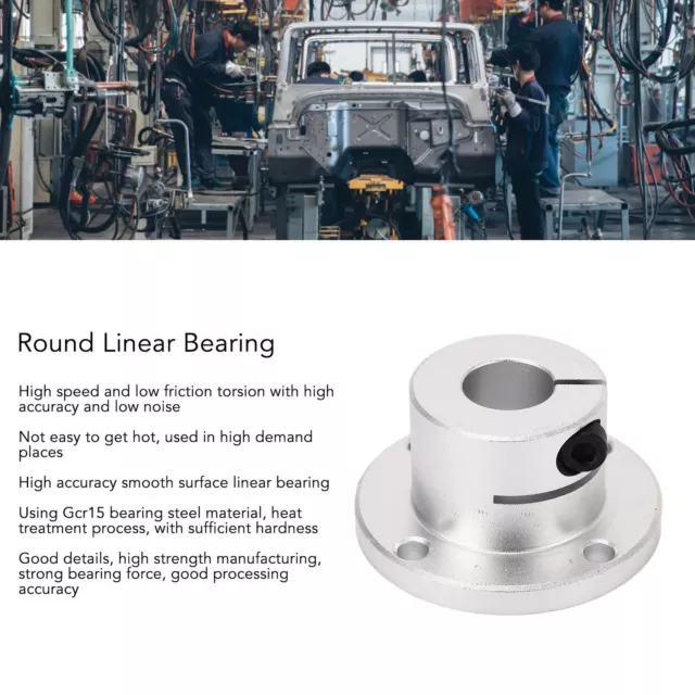 Round Linear Bearing Great Wear Resistance Low Noise Flange Linear Ball Bearing