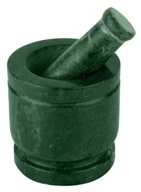 Green Marble Mortar and Pestle Spice Mixer Set green 5 inches