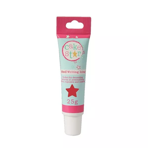 Red Writing Icing Tube CAKE STAR Ready to Use Piping Culpitt Best Before 04/24