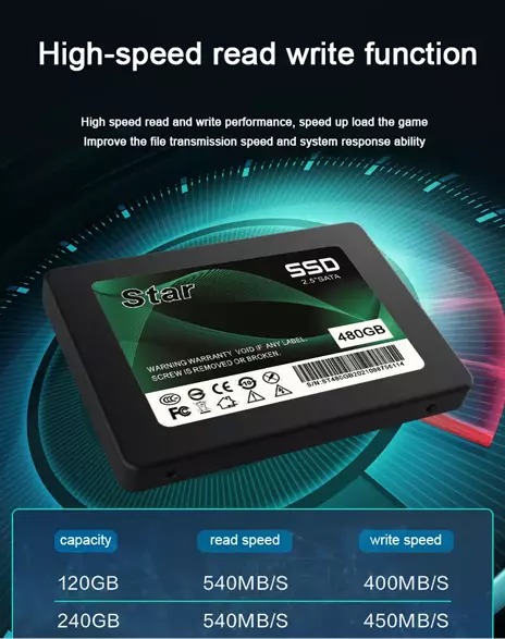 Disco duro Solido SSD 2.5 Sata III 120GB 256GB 512GB de para Portatil/ Mac 3