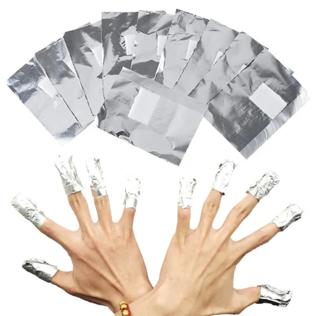 200 piezas almohadillas de herramienta de manicura de lámina para quitar esmalte de uñas