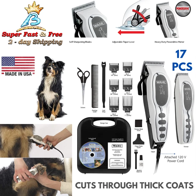 Cat Dog Grooming Pro Kit Electric Hair Shears Full Body Clipper Pet Fur Trimmer