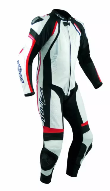 Motorcycle Biker Full Body one pc Perforated Leather Race Suit 1 PC Red