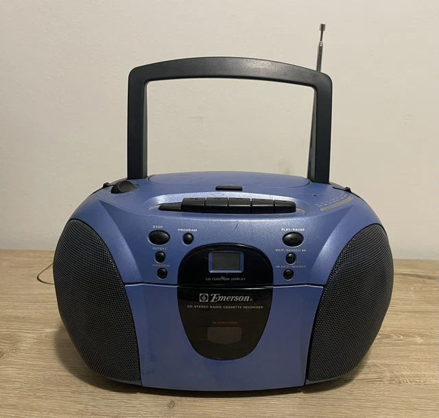 EMERSON PD6509B FM Stereo Cassette Recorder CD Player Portable Boombox
