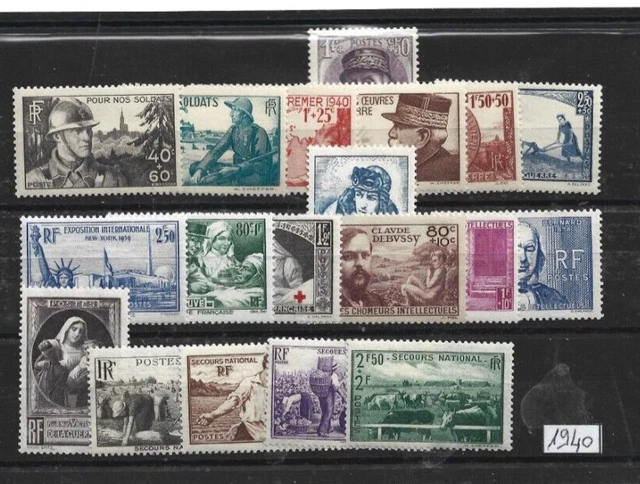 Collection ISB 1942 - Année Complète De Timbres Neufs France - Pour Collectionneurs Philatélie