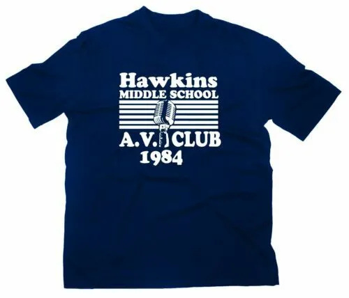 Hawkins Moyen École Av Club Fan T-Shirt Stranger Things Fan-Shirt Elfi Eleven 2