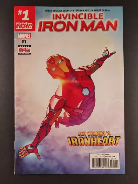INVINCIBLE IRON MAN #1 (Marvel 2017) 1st IRONHEART Riri Williams COVER NM