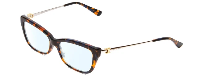 Tory Burch TY2099 Damen Katzenauge Blau Licht Brille Brown Marmor Schildplatt