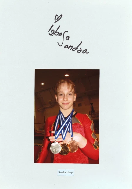 Sandra Izbasa  Rumänien  Turnen 1.OS 2008 Karte original signiert WL 340978