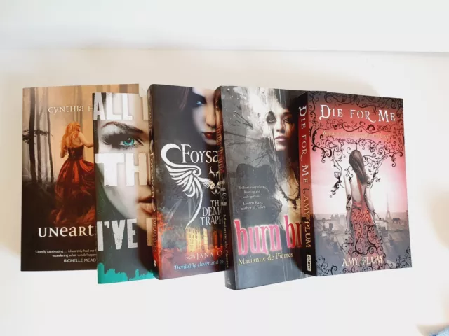 YA Paranormal Book Bundle Lot of 5 - Unearthly, To Die For, Burn Bright,