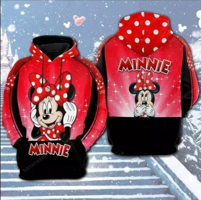 Minnie Mouse 3D HOODIE Halloween Gift Best Price Christmas Gift Us Size