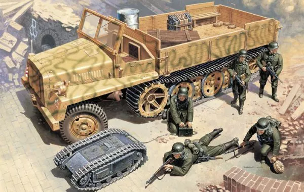 ITALERI IT6434 Sd.Kfz. 10 DEMAG D7 SWS WITH DEMOLITION TEAM SCALA 1:35