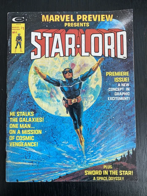 MARVEL PREVIEW #4 KEY ORIGIN / 1ST STAR-LORD (Guardians Galaxy) Magazine 1976