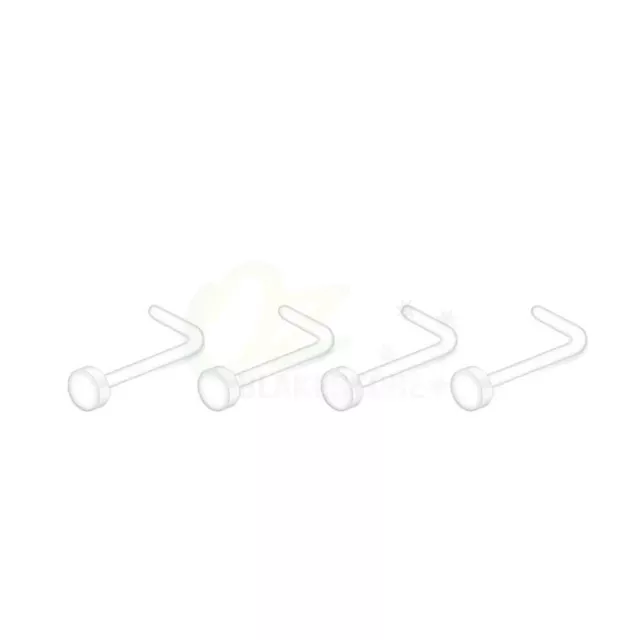 4PCS Clear Flexible Bioplast Piercing Retainer Belly Ear Lip Nose Ring Bar Studs