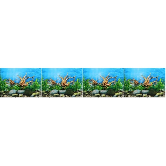 4 PCS Fish Tank Paper Fish Tank Background Sticker Glass Containers Poster