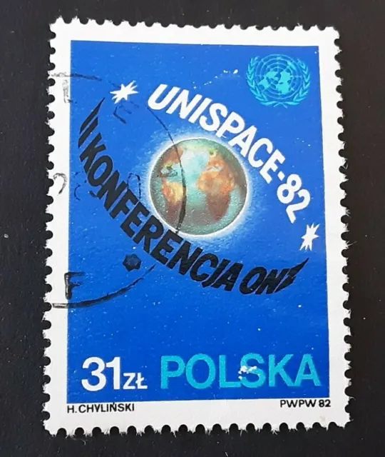Poland 1982-  UN Conference Exploration of Outer Space Vienna used stamp SG2819
