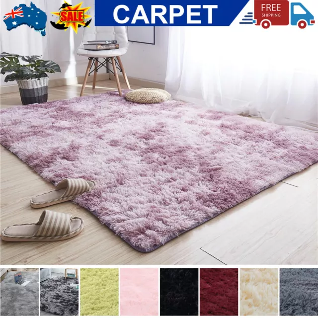 X-Large Floor Rug Rugs Fluffy Area Carpet Shaggy Soft Living Room Bedroom Pads