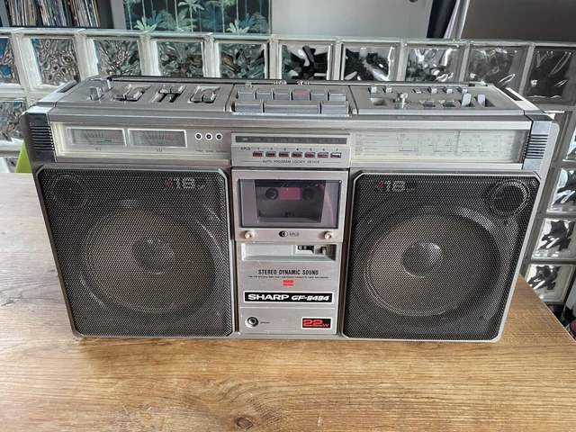 Sharp GF-9494 1980's retro Boombox / Ghettoblaster + manual