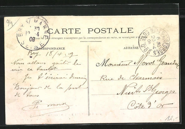 CPA Le Perreux, Les Bords de la Marne 1909 2