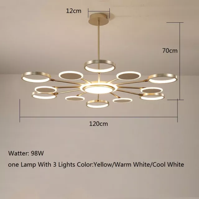 Large LED Chandelier Lighting Kitchen Pendant Light Room Lamp Bar Ceiling Lights 2