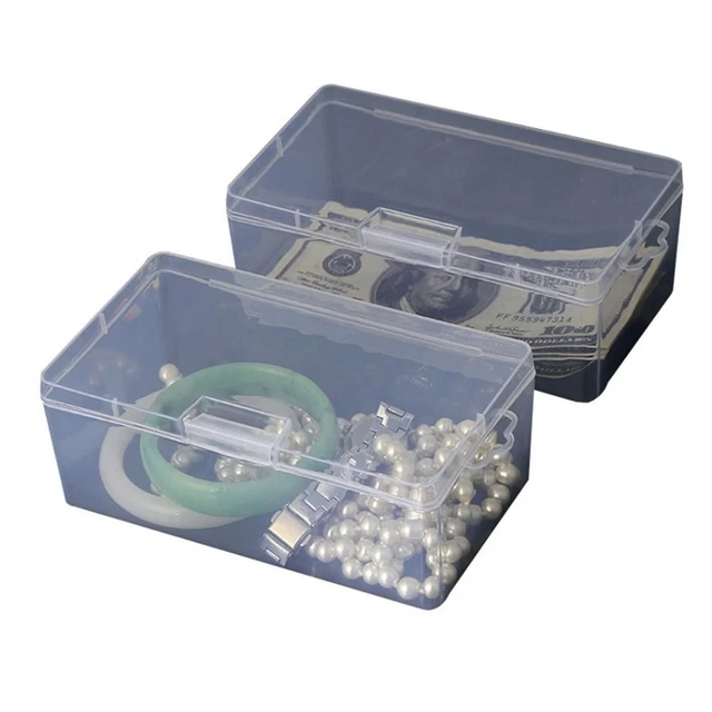 Transparent Plastic Storage Box With Lid Collection Container Case Multipurpose