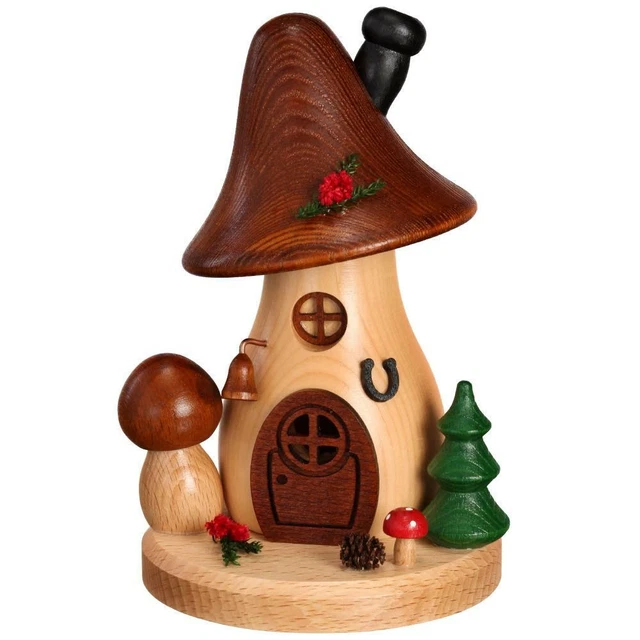Räucherpilz "Pilzhäusel Braunkapp" | Räucherhaus, Erzgebirge, Handarbeit, DWU