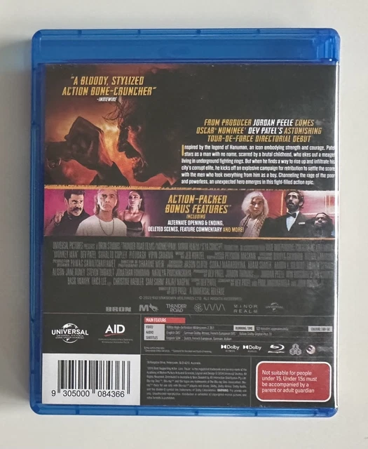 MONKEY MAN (BLU-RAY, 2024) Region Free Dev Patel 2024 Like New $14.95 ...