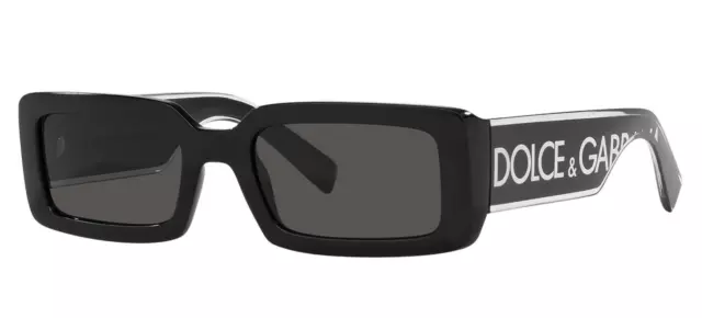 Authentic Dolce Sunglasses DG6187-501/87 Black w/ Gray Lens 53mm  "NEW"