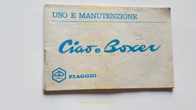 Piaggio Ciao Boxer 50 1970 manuale uso manutenzione libretto originale