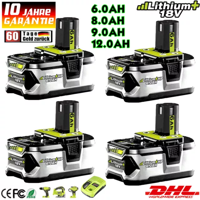 BATTERIA 18V 12AH~6AH per batteria RYOBI One Plus litio RB18L50 P108 P104  18 Volt EUR 22,56 - PicClick IT