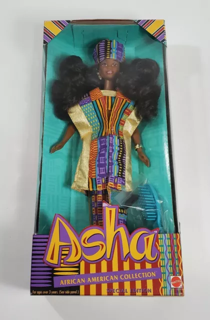 Vintage Asha Barbie Doll African American Collection Mattel Mib Nrfb #12676 1994