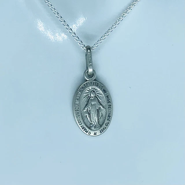 OUR LADY OF Miraculous Necklace Sterling Silver $82.67 - PicClick CA