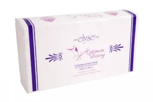 New Elyse Luxury 2424 Hand Towel Ultraslim - 23Cm X 24Cm, White Carton (16