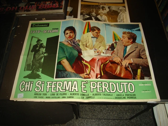 CHI SI FERMA E' PERDUTO fotobusta originale 1960 TOTO' P. DE FILIPPO