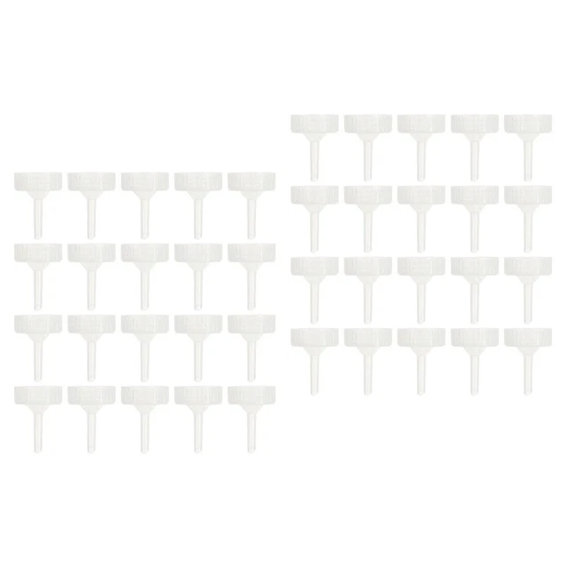 40 Pcs White Plastic Incubator Bottle Cap Hatchery Adapters