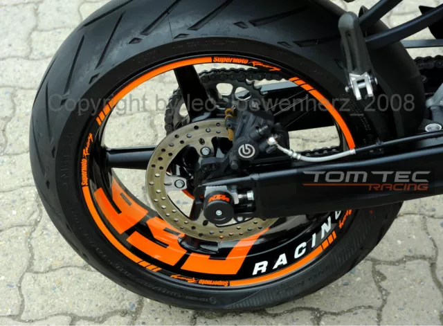 Aufkleber Felgenaufkleber Supermoto KTM SuperDuke SD Duke 950 990 R SMT SM SMR 3