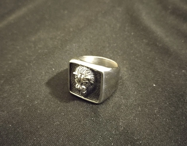 Bague Chevalière En Acier Inox Sept Archanges - Anneau Massif Sceau Argenté Homme Femme