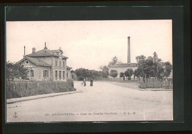 CPA Argenteuil, Gare de Grande Ceinture, La Gare
