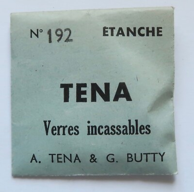 Tena NEUF 1 VERRE GLASSE PLEXI POUR MONTRE SUPER PUNAISE TENA ET BUTTY @ 256 DIAMETRE 