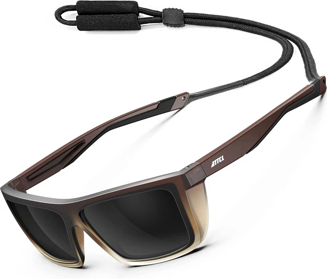 Occhiali Da Sole Polarizzati Uomo - Montatura TR90 Rettangolare Leggera E Resistente - Foto 5