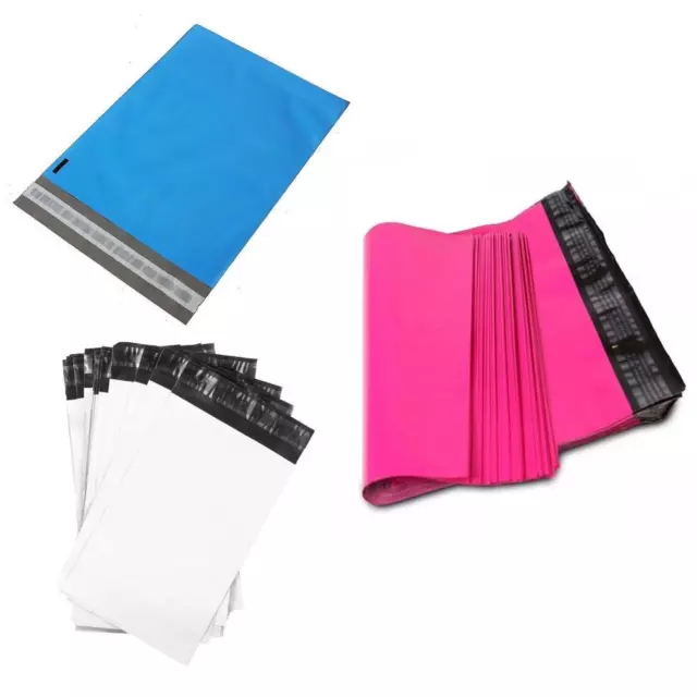Coloured Mailing Bags Strong Polythene Postage Plastic Postal Mail Peel And Seal
